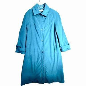 Vintage Kashmircle by Wellington Teal Wool Coat Women's 13/14 USA Made